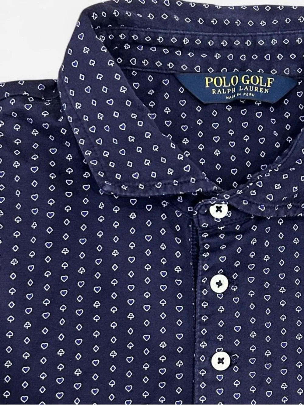 Polo Golf by Ralph Lauren Polo Shirt w/Card Suit Pattern.